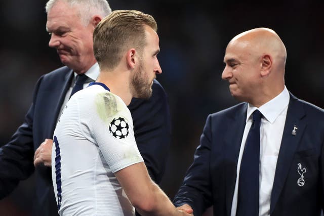 Harry Kane was surprised by Daniel Levy’s departure as Spurs chairman (Mike Egerton/PA)