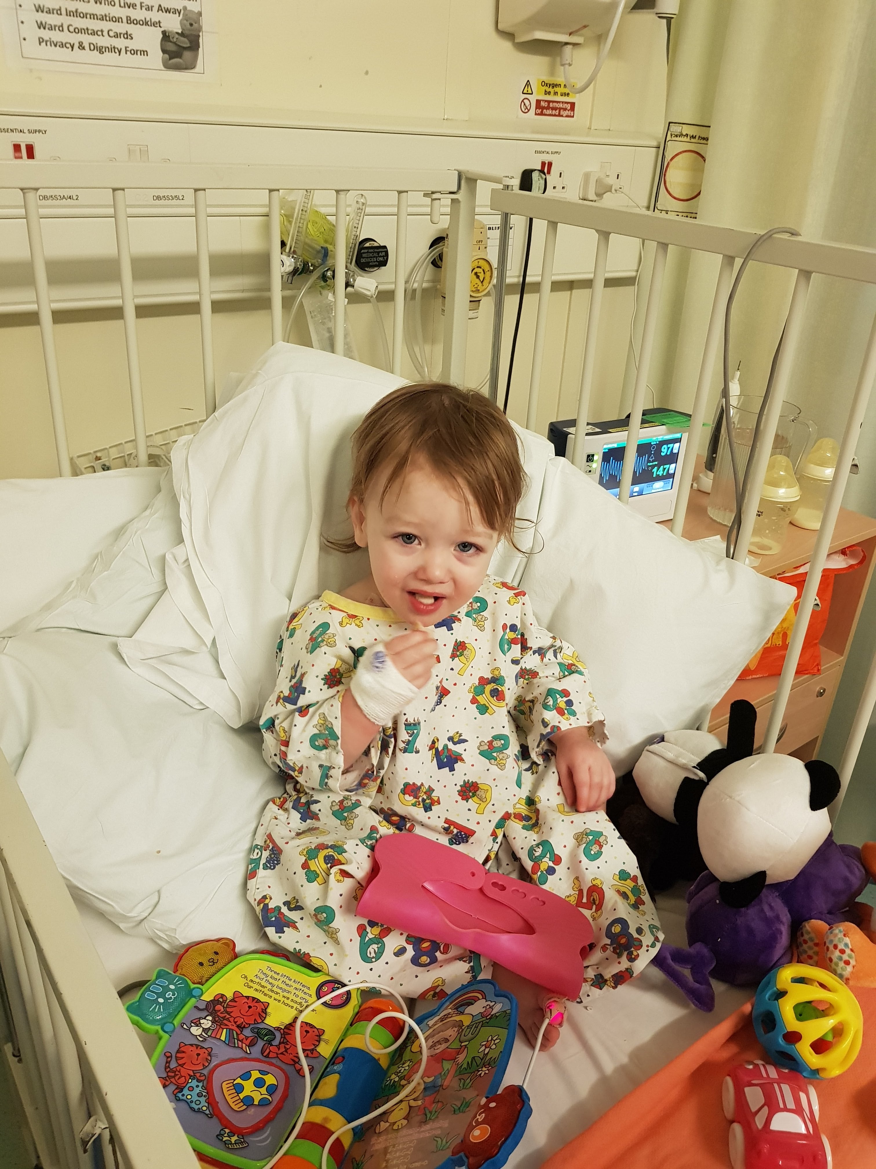 Olivia in hospital