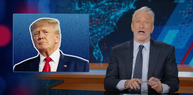 <p>Jon Stewart discusses Trump's health on The Daily Show</p>