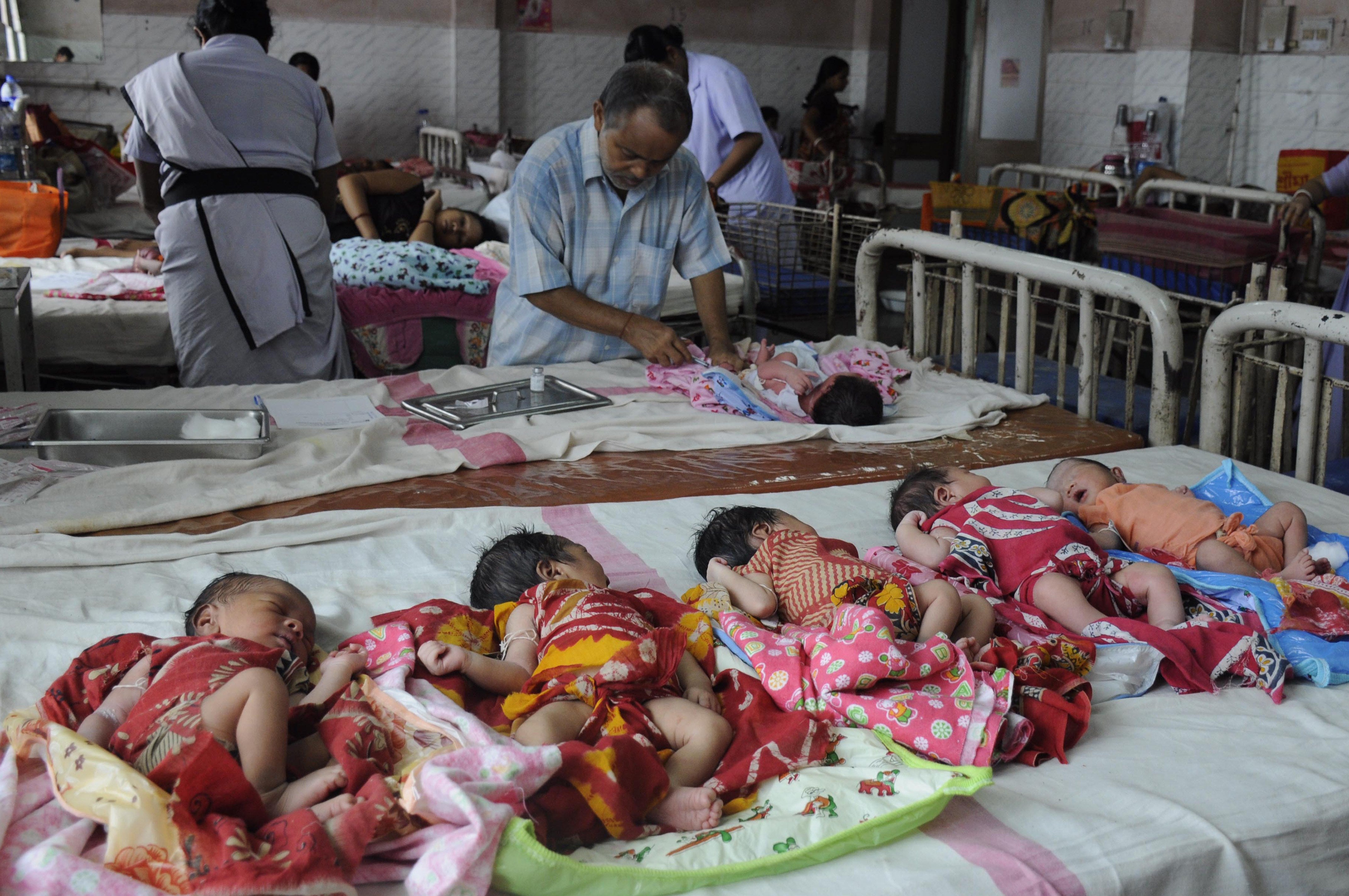 <p>File photo: Newborn babies are immunised at a maternity ward in Agartala, the capital of the northeastern state of Tripura</p>