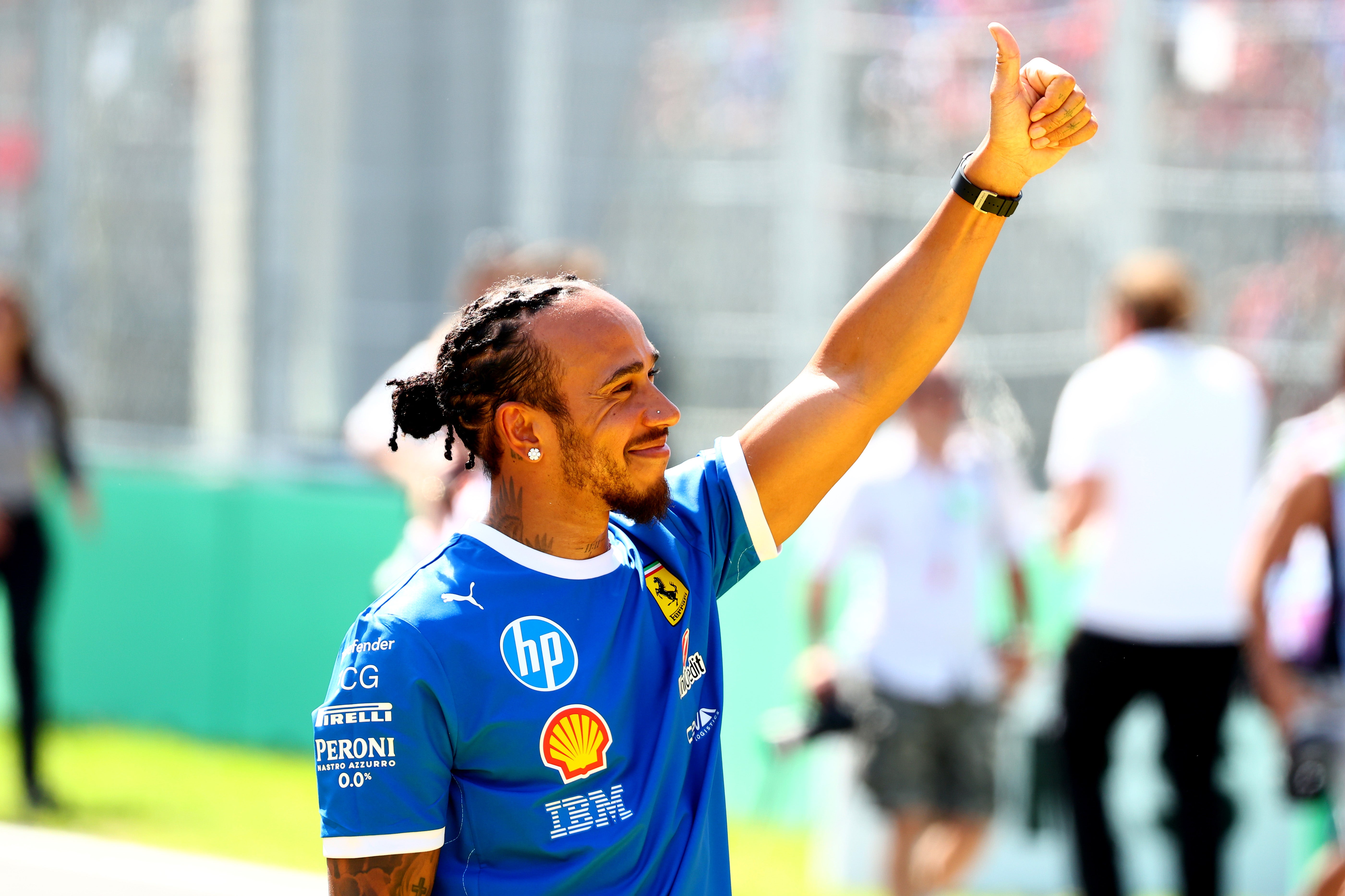 <p>Lewis Hamilton was more positive after his performance at the Italian Grand Prix</p>