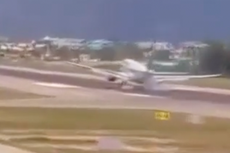 Moment Boeing plane suffers ‘hard landing’ on runway forcing passenger evacuation