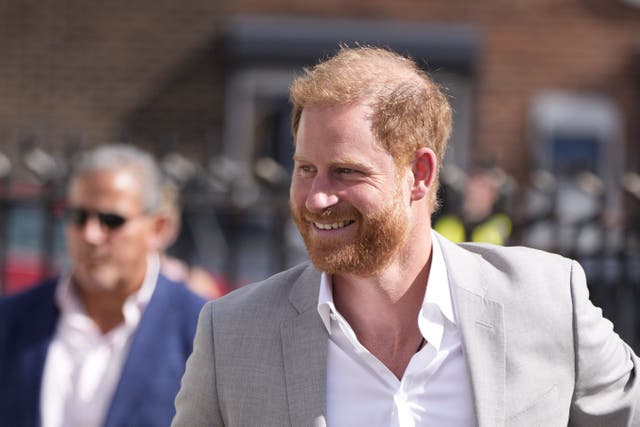 The Duke of Sussex arrived to cheers in Nottingham (Aaron Chown/PA)