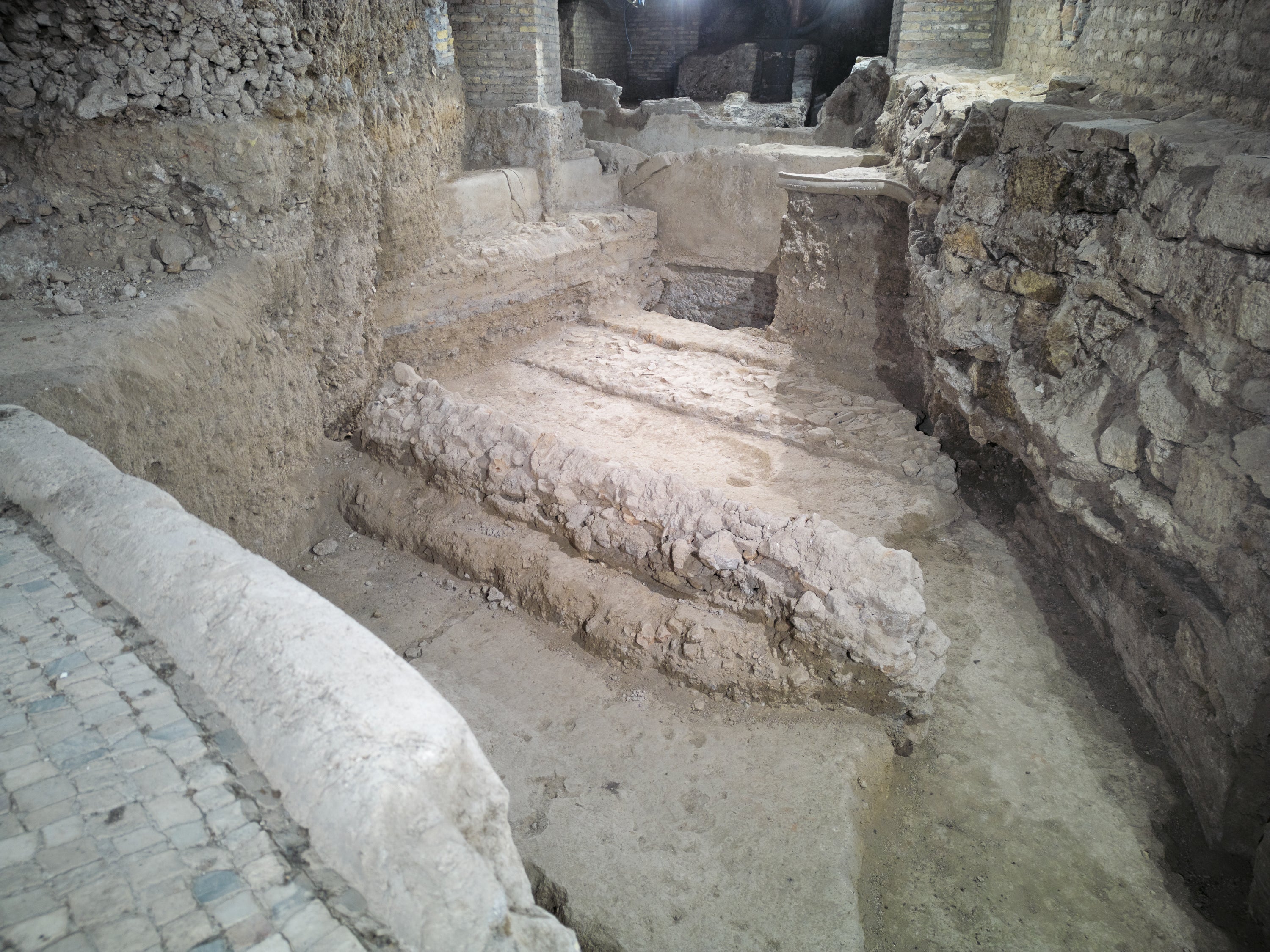 Beneath the hotel, guests can see the remains of the Diocletian baths