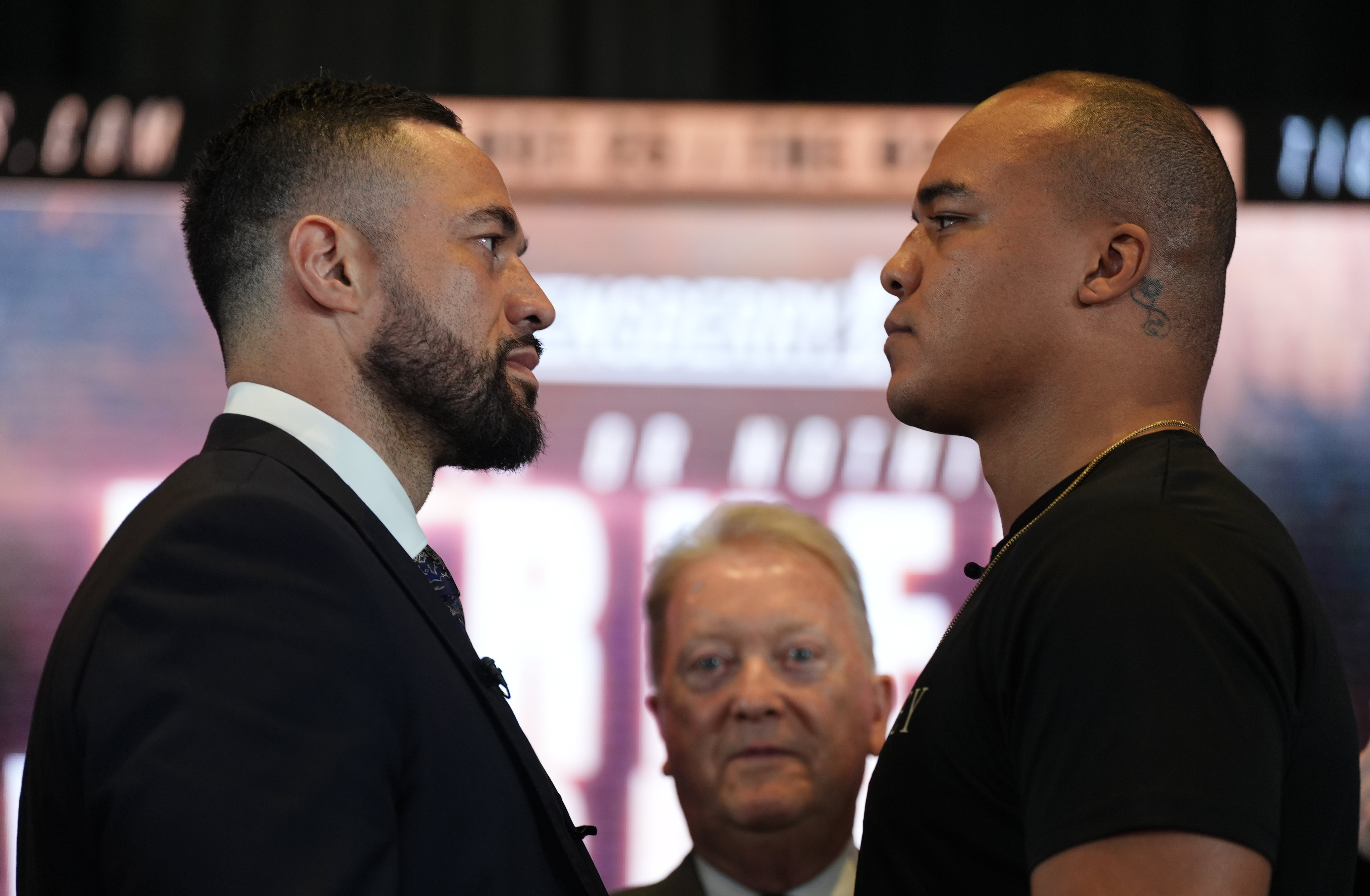 Wardley, right, takes on Joseph Parker, left, on October 25
