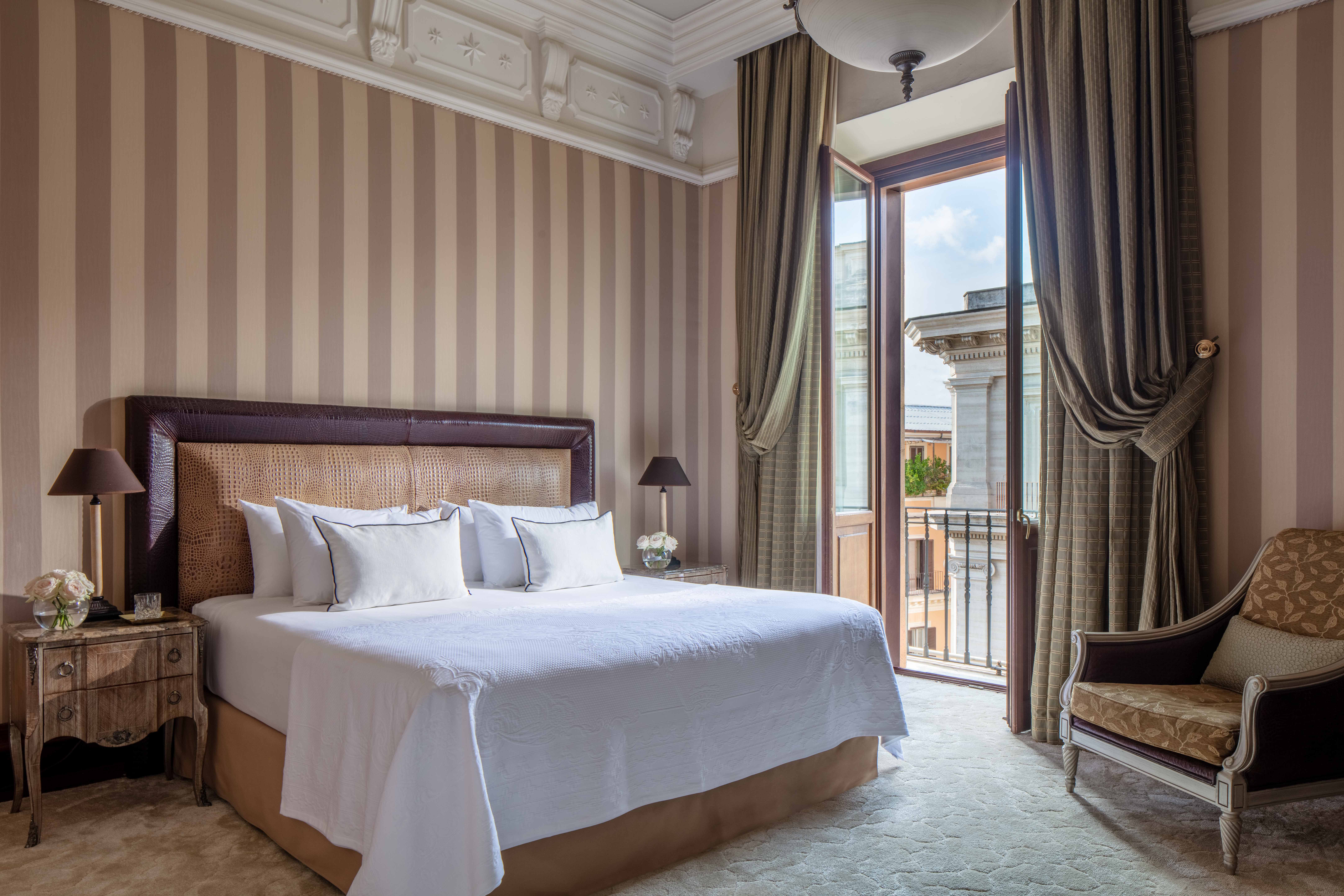 Neoclassical interiors and large windows are some of the highlights of the rooms