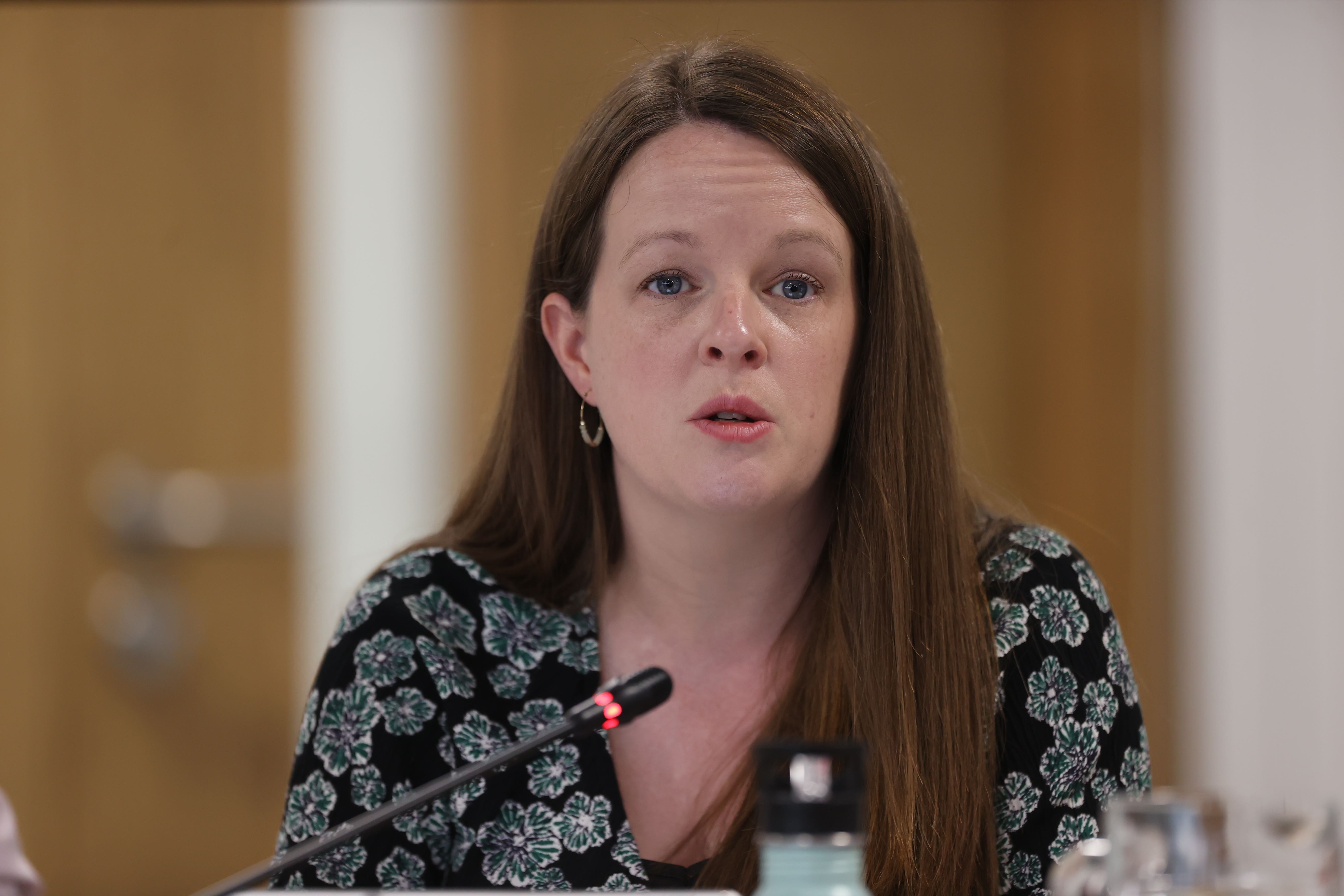 Northern Ireland Policing Board member Nuala McAllister speaks during the monthly meeting of the board at James House in Belfast. Picture date: Thursday June 5, 2025.