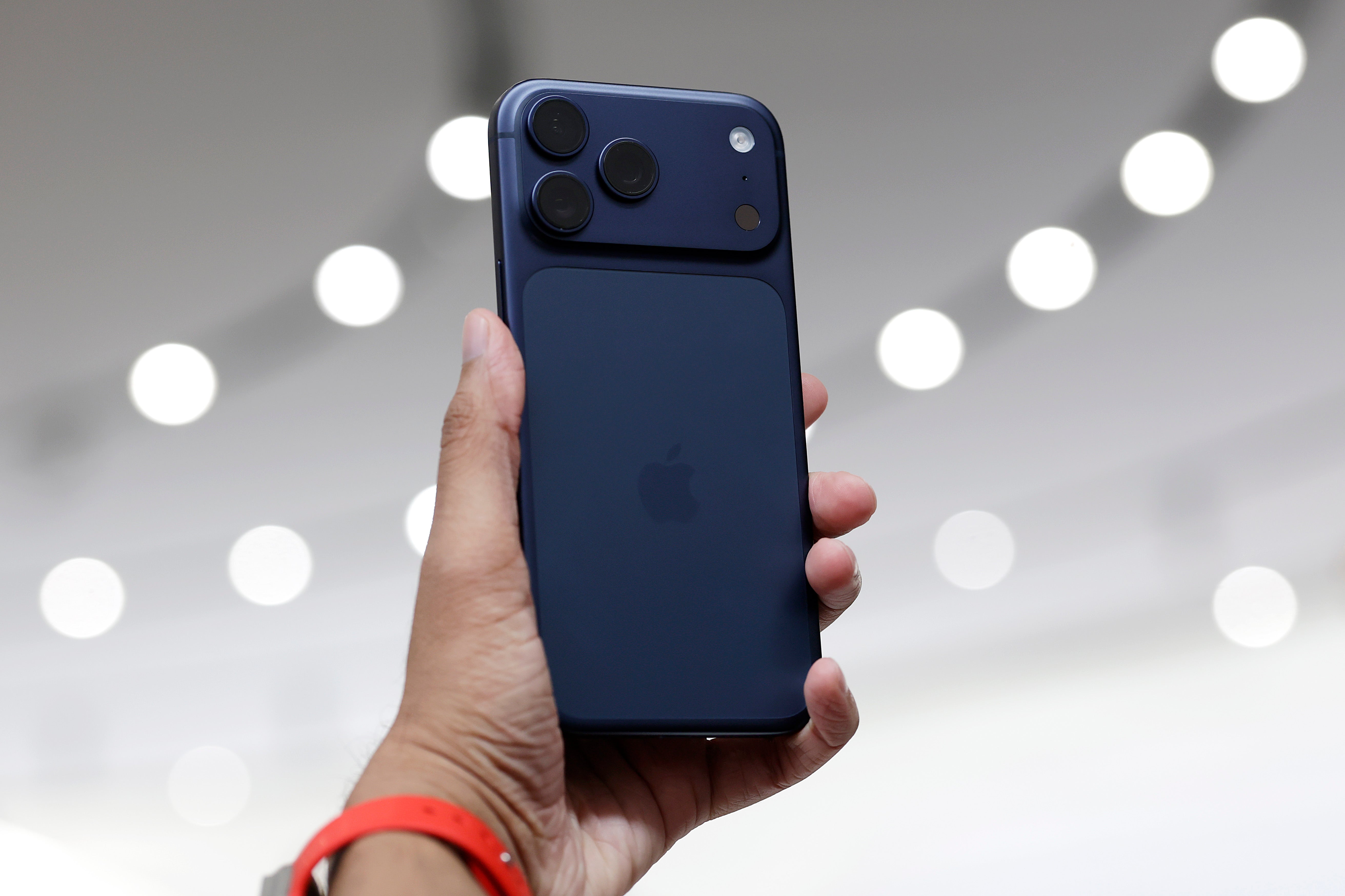 There’s a new camera bar on the rear that stretches across the top of the phone