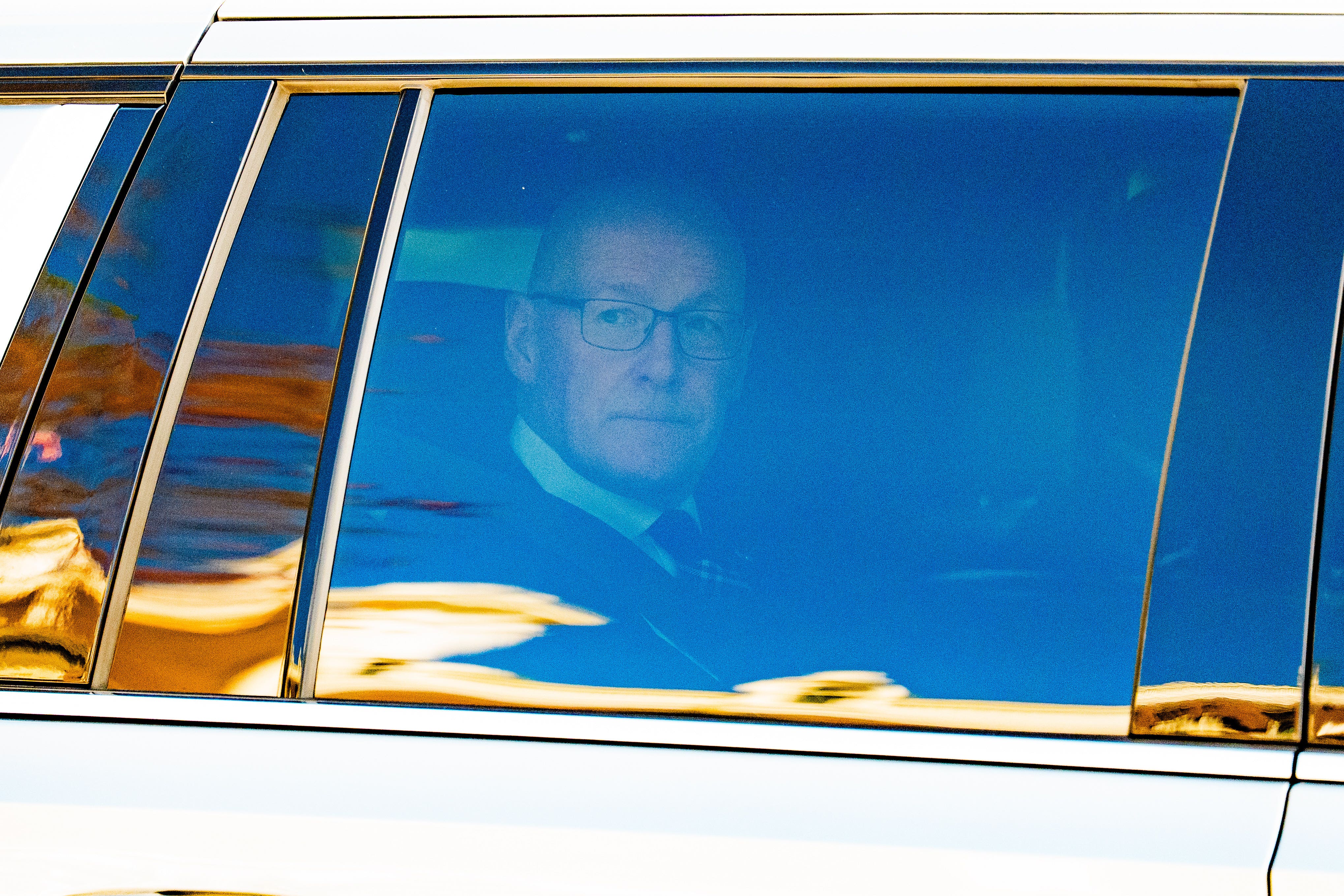 First Minister of Scotland John Swinney departs the White House following a meeting with US President Donald Trump