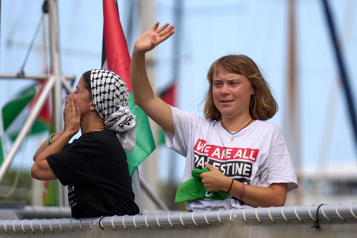 Global Sumud Flotilla tracker: Greta Thunberg’s aid boat to Gaza ‘hit by drone’ in Tunisia