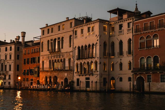 <p>Venice Venice, a 13th-century Venetian-Byzantine palace, is located on the banks of the Grand Canal</p>