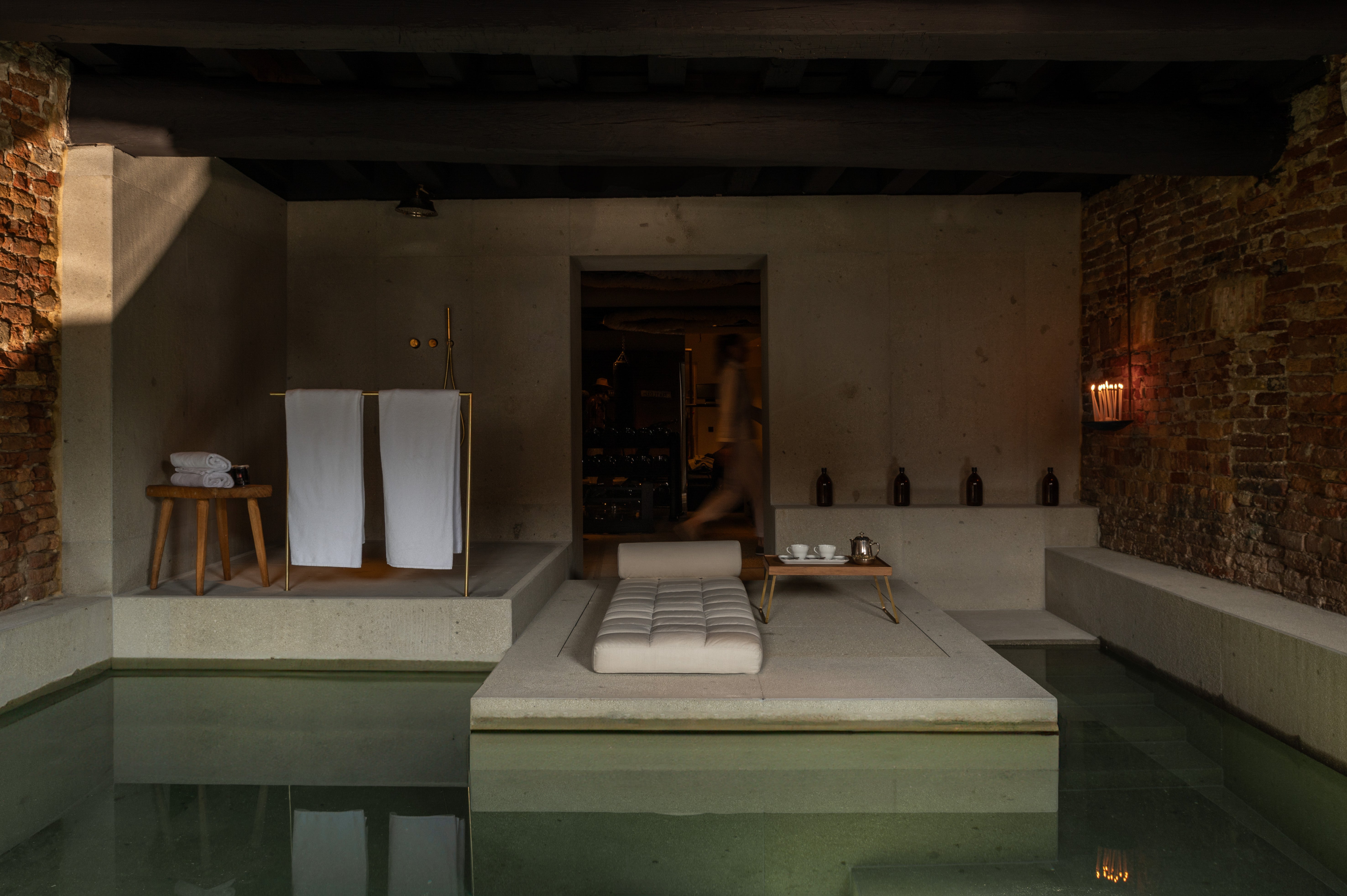 The private wellness pool can be booked by guests