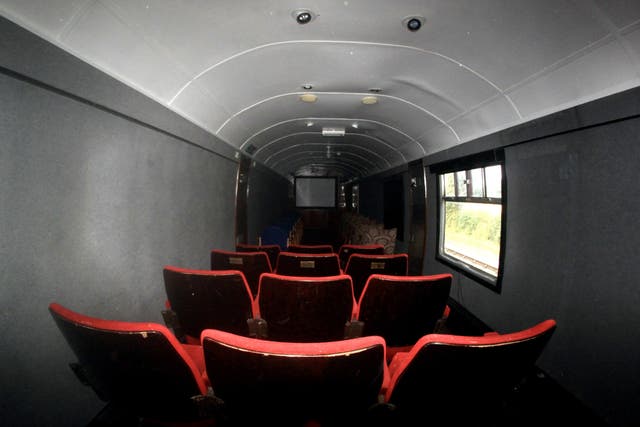 The interior of the cinema coach which has been lovingly restored and due to show its first films in 37 years (Railway 200/PA)