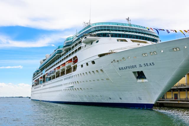 <p>The passenger was sailing on the <em>Rhapsody of the Seas</em> cruise ship (file image)</p>
