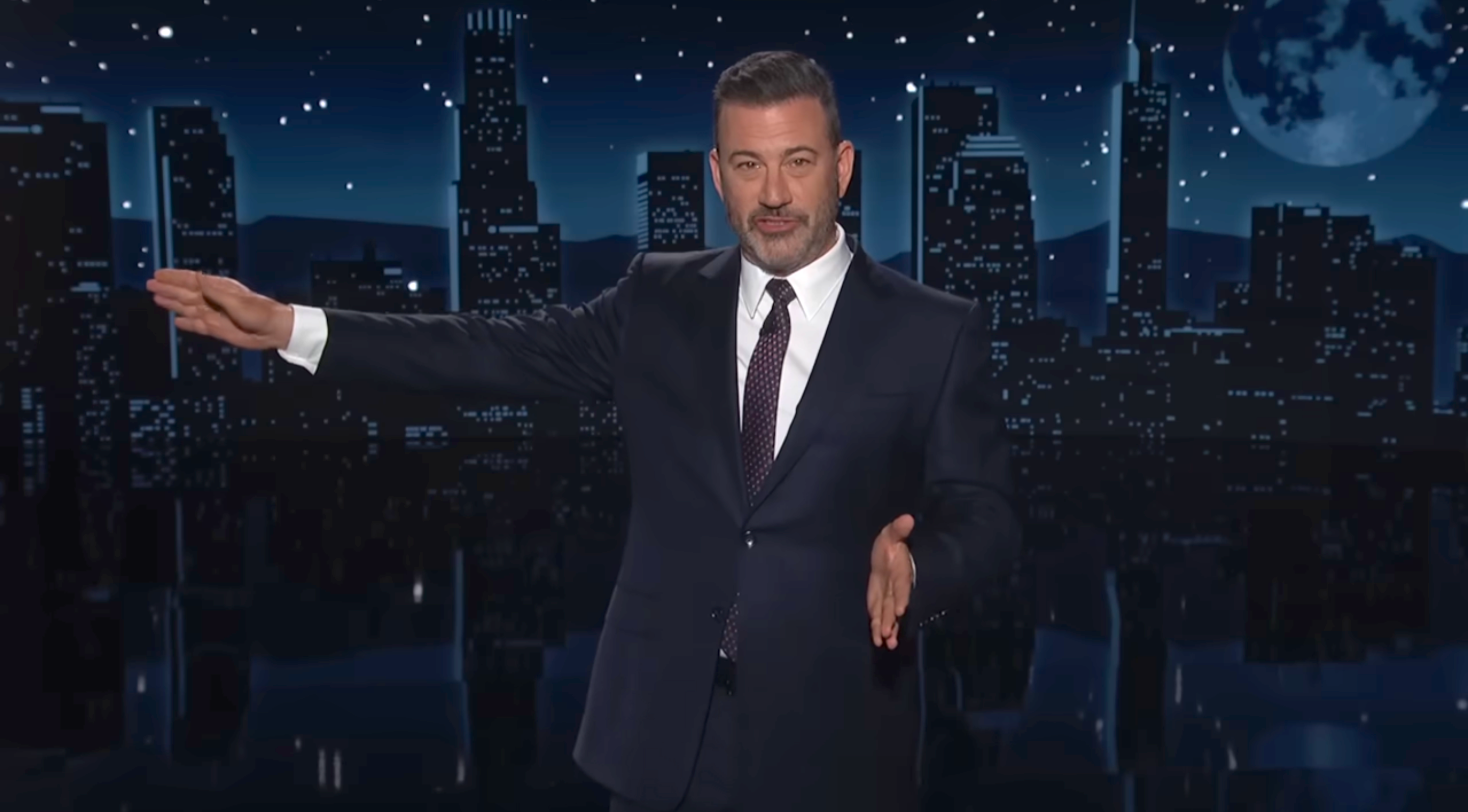 Jimmy Kimmel focused his Tuesday monologue on Epstein’s 50th birthday book