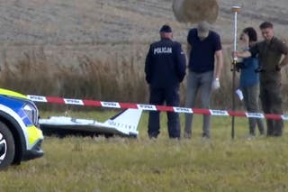 Polish authorities secure a site in Wohyn, Poland
