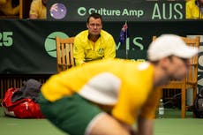 Lleyton Hewitt given two-week ban after pushing anti-doping official at Davis Cup