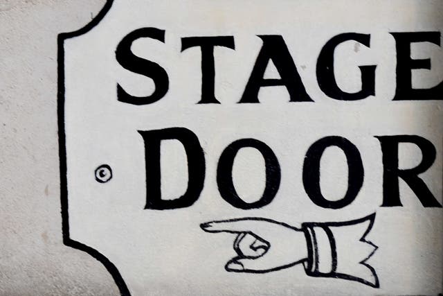 A general view of a stage door sign (Ian West/PA)