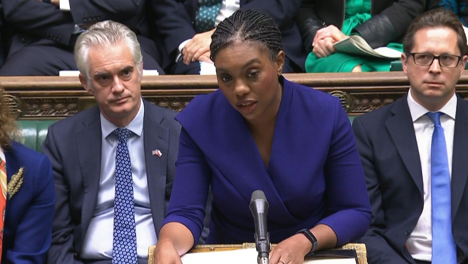Tory leader Kemi Badenoch during Prime Minister’s Questions on Wednesday (House of Commons/UK Parliament/PA)