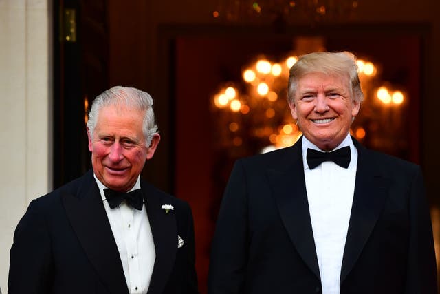 <p>The now King with US president Donald Trump during his last state visit to the UK in 2019</p>