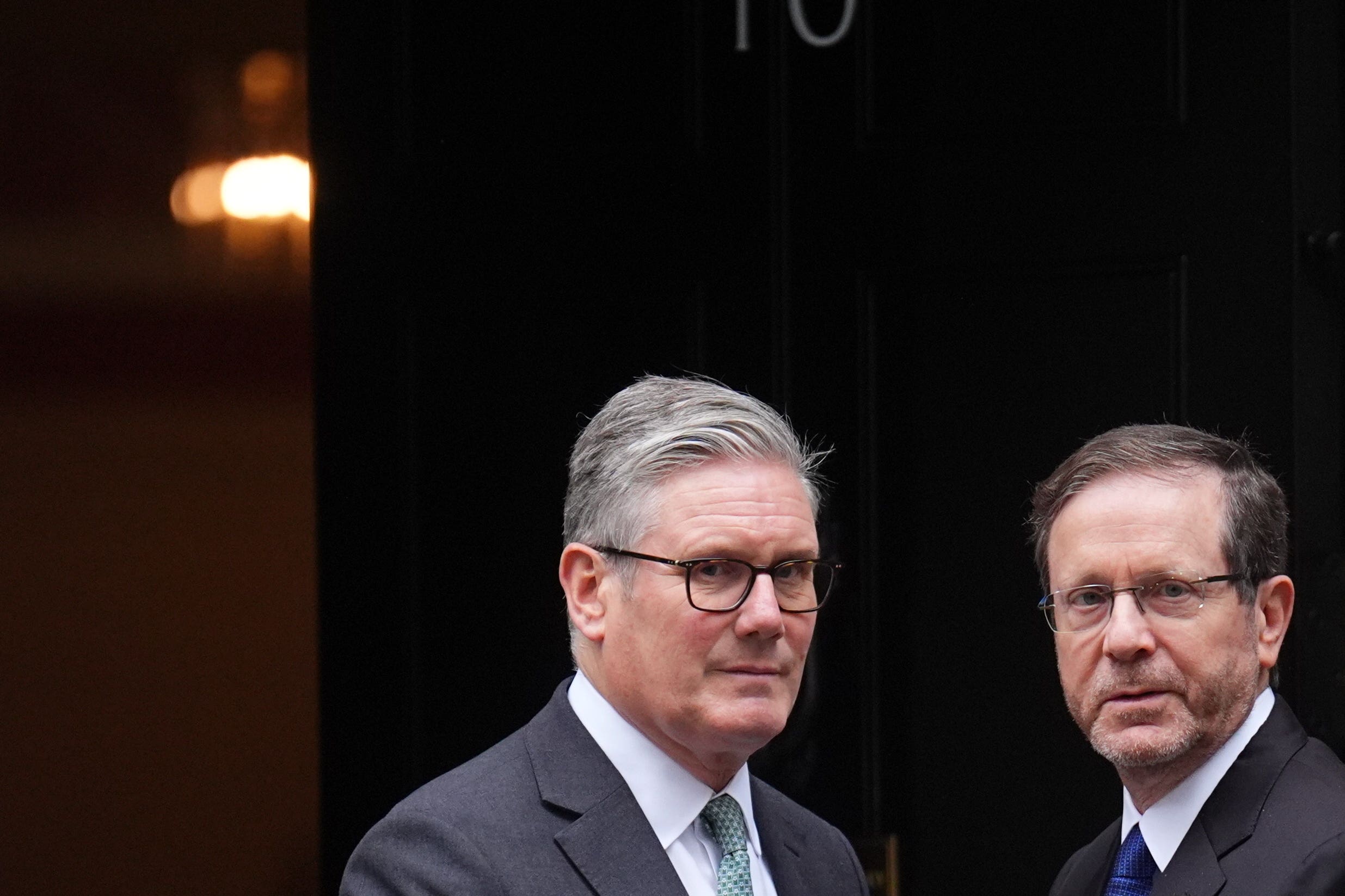 Sir Care Starmer Reunião com Isaac Herzog na 10 Downing Street (James Maning/PA)