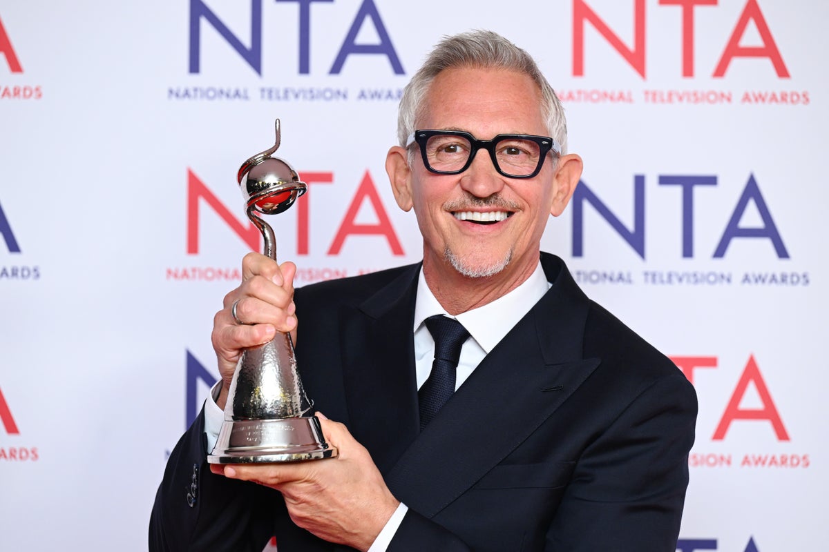 Gary Lineker breaks Ant and Dec’s 23-year streak by winning best TV presenter at NTAs