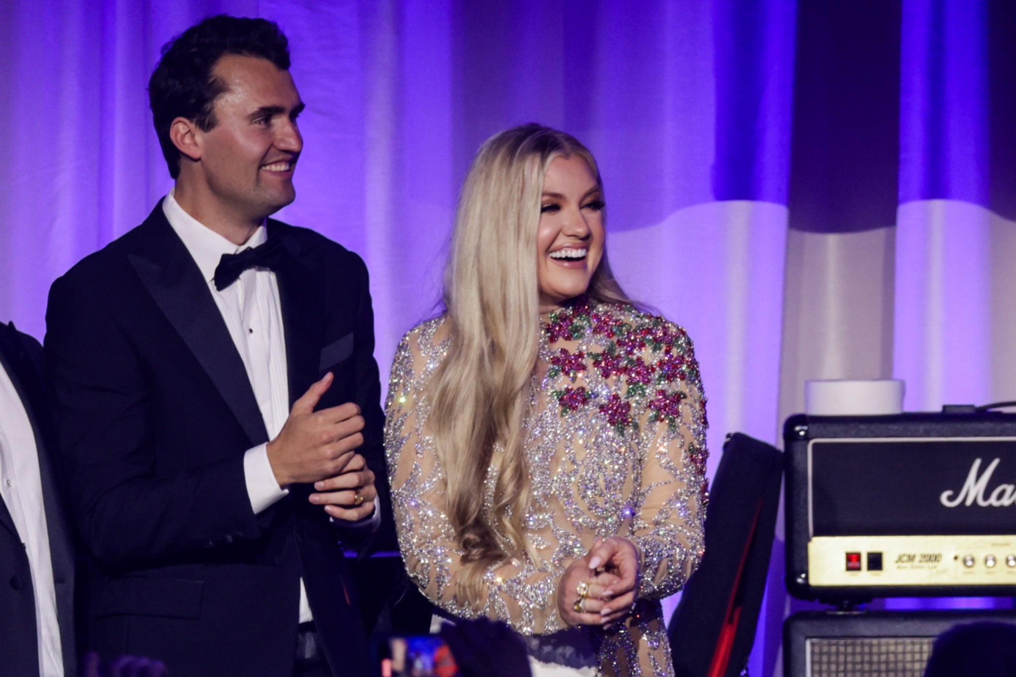 Charlie and Erika Kirk at President Donald Trump's inaugural ball in January 2025