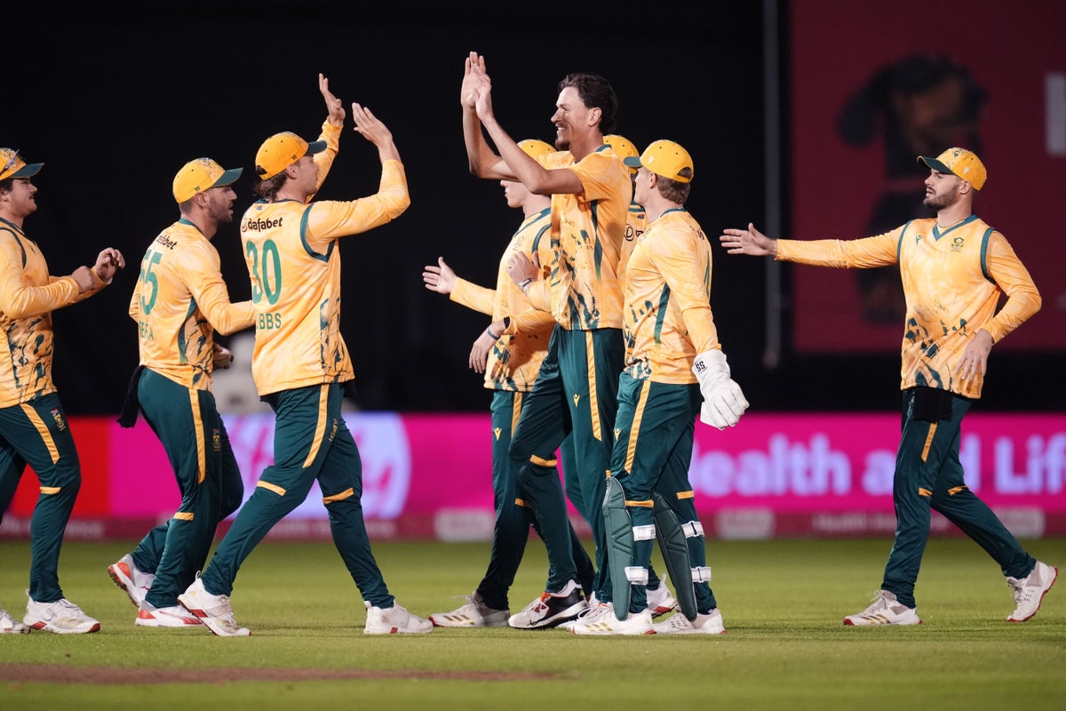 South Africa wins rain-affected first T20 against England in Cardiff