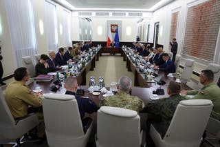 Polish Prime Minister Donald Tusk holds an extraordinary government meeting at the chancellery