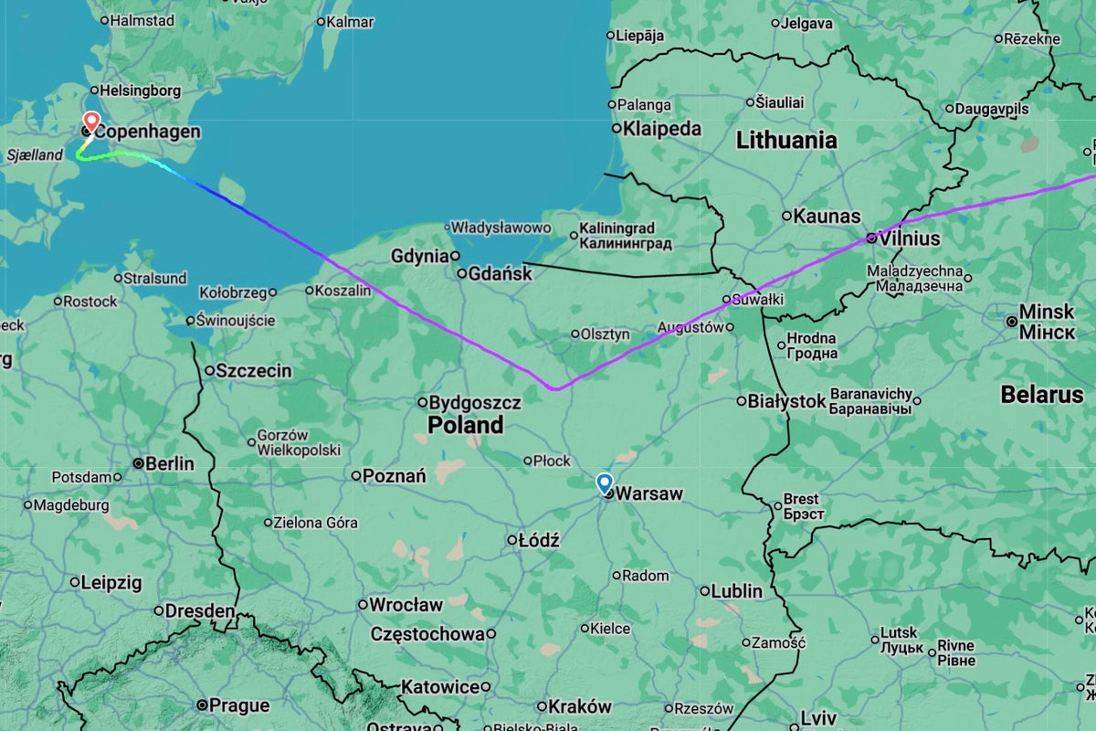 Are flights to Poland cancelled or diverted due to the Russian drone attack?