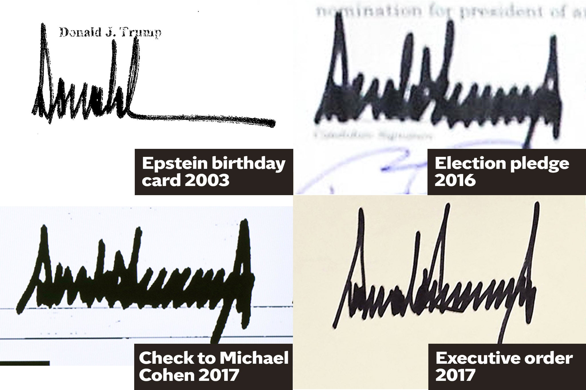 A Look At Trump s Signature Over The Years After 