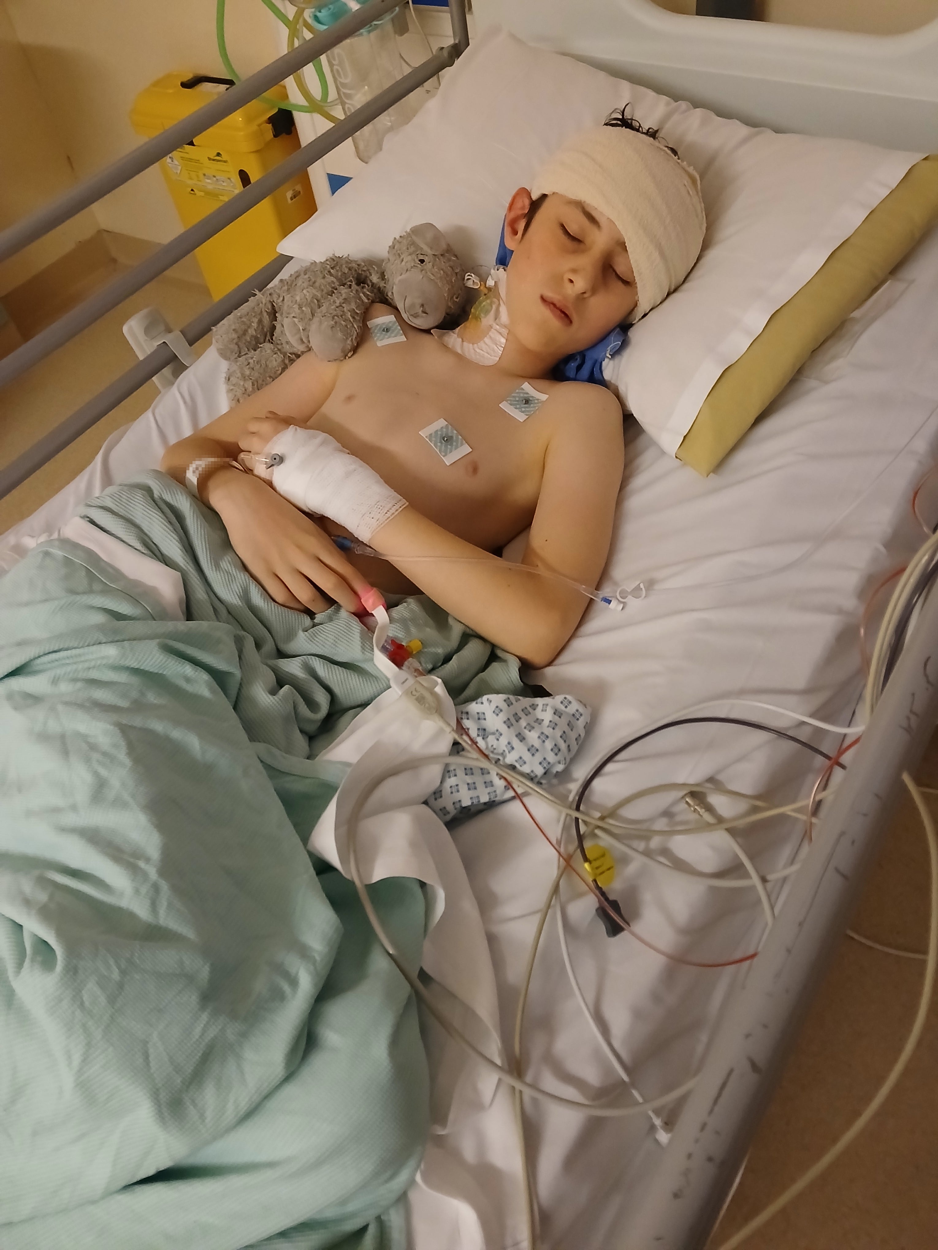 Noah in hospital