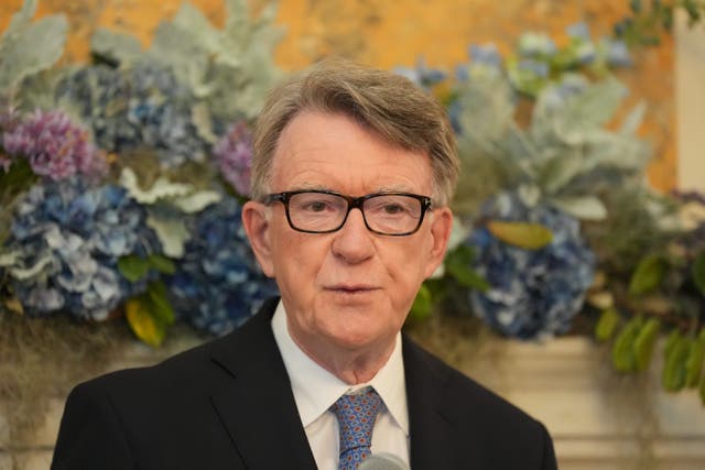 UK ambassador to the US Lord Peter Mandelson (Niall Carson/PA)