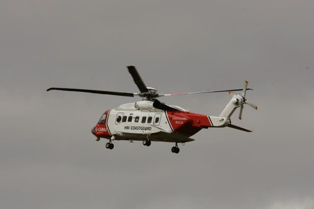 Two people were rescued by helicopter (Andrew Milligan/PA)