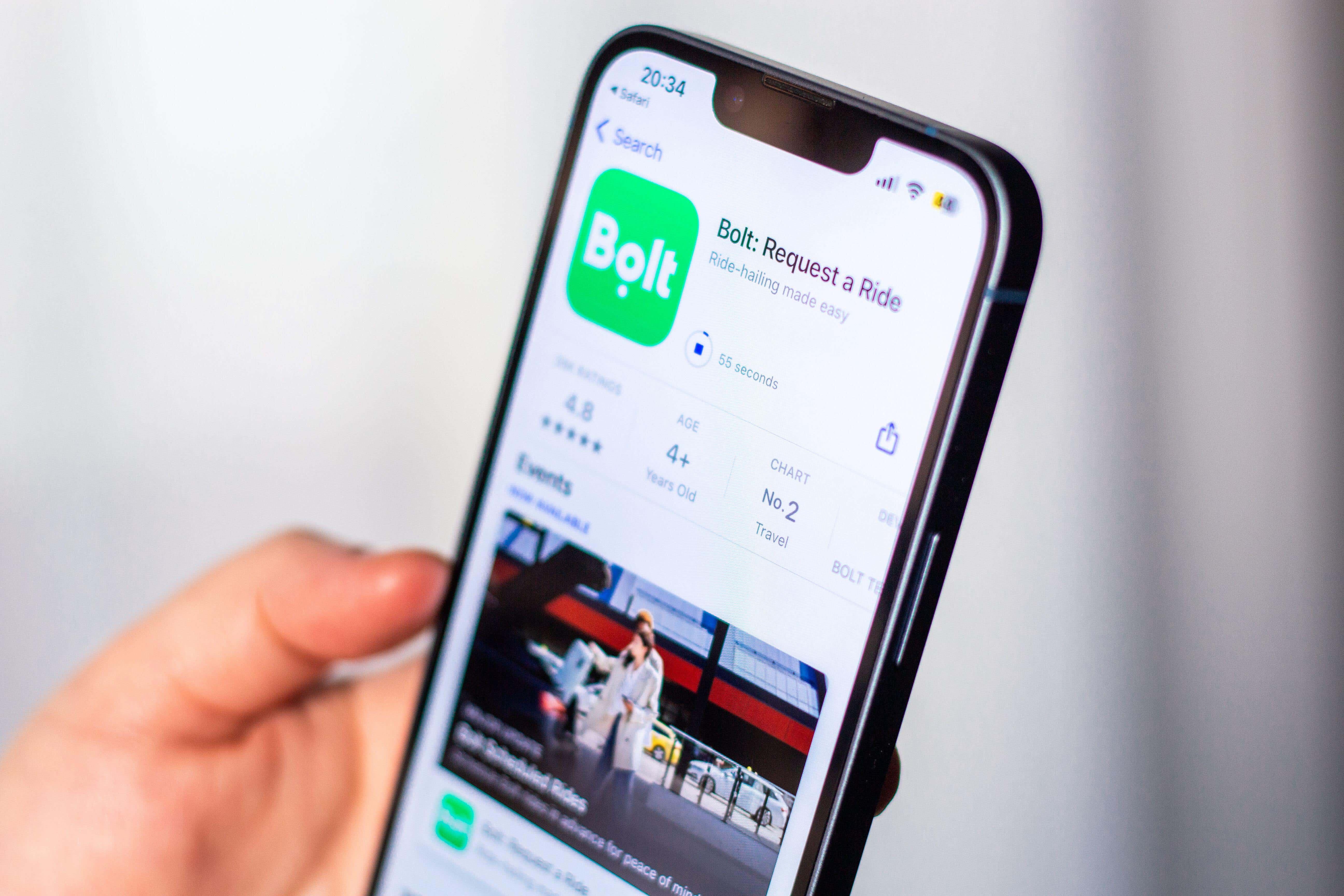 Ride-hailing firm Bolt revealed a spike in the number of trips booked through the platform (Alamy/PA)