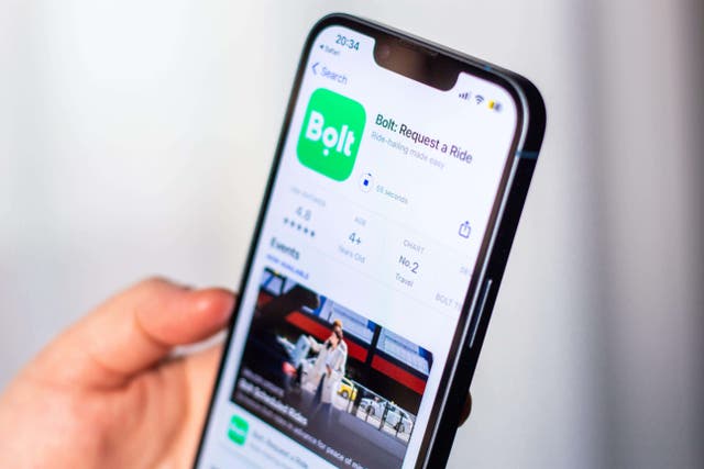Ride-hailing firm Bolt revealed a spike in the number of trips booked through the platform (Alamy/PA)