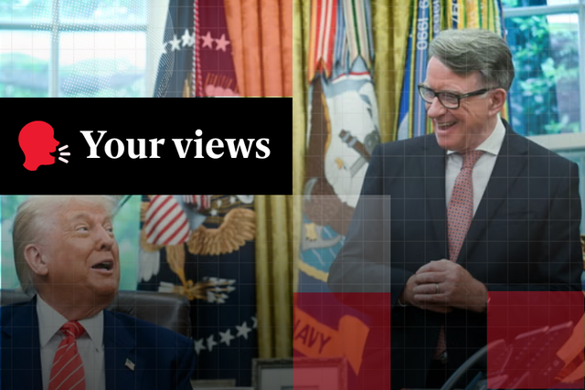 <p>Lord Mandelson and Donald Trump in the White House</p>