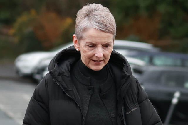 Lady Eleanor Donaldson arrives at Newry Crown Court for an earlier hearing (Liam McBurney/PA)