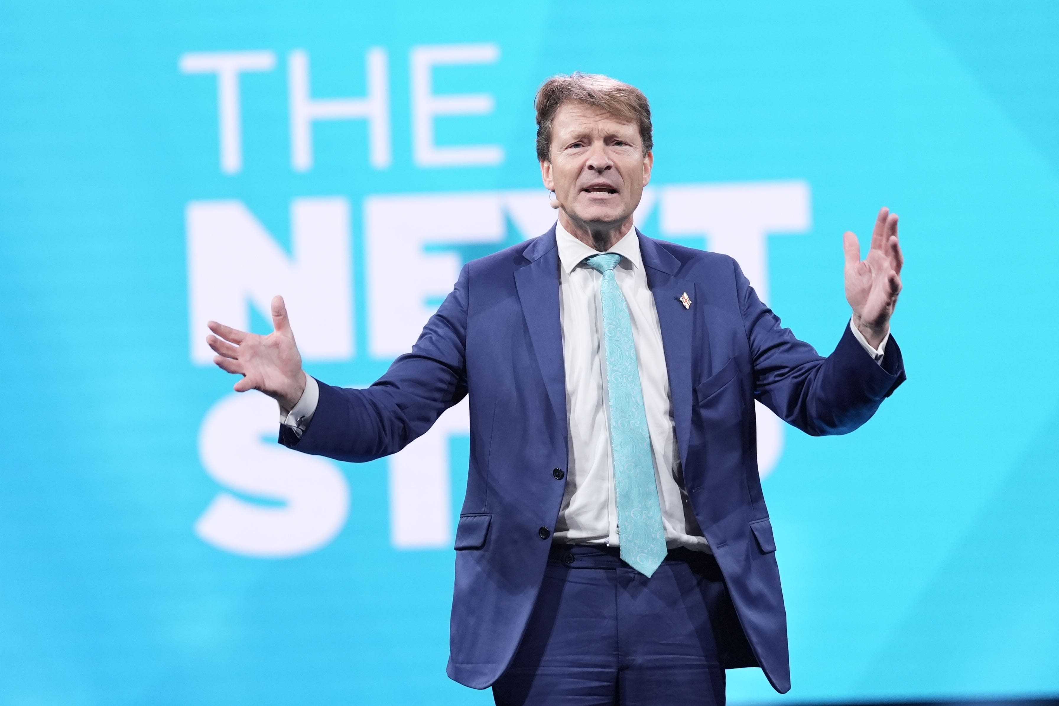 Richard Tice said there had to be ‘a belief in our sovereign Parliament’ when it came to renegotiating the Good Friday Agreement (Stefan Rousseau/PA)