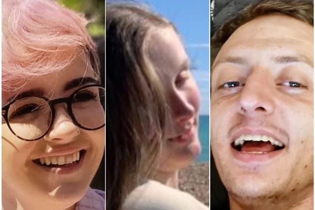 Families of Imogen Nunn, Morgan Betchley and Matty Sheldrick have hit out at the trust (Handout/PA)