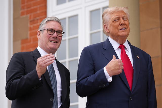 Donald Trump will arrive in the UK for a state visit next week (Chris Furlong/PA)