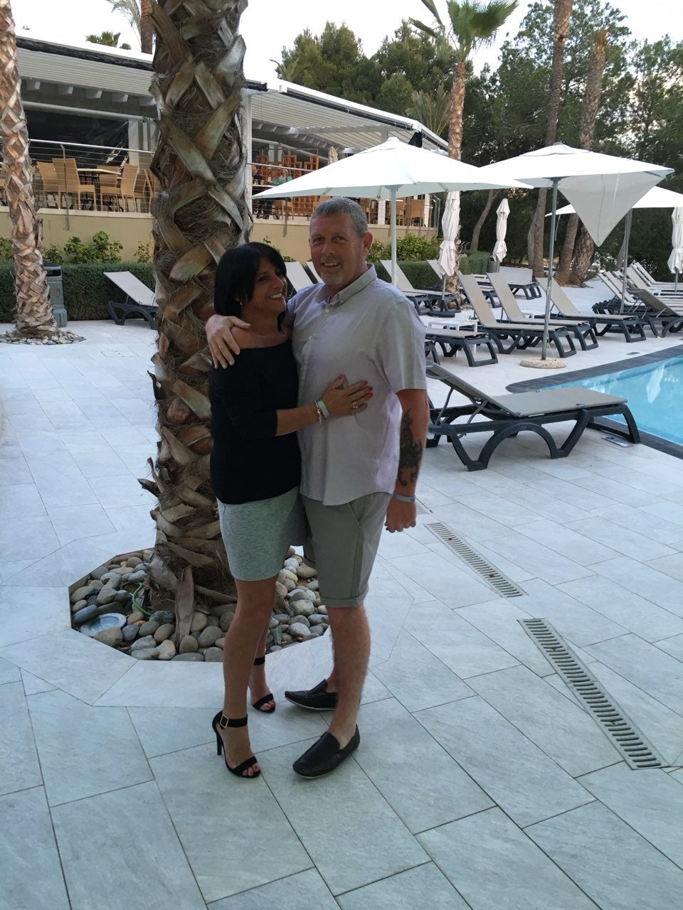 Mr Harper pictured with his long term partner Della, now has chemotherapy twice a week