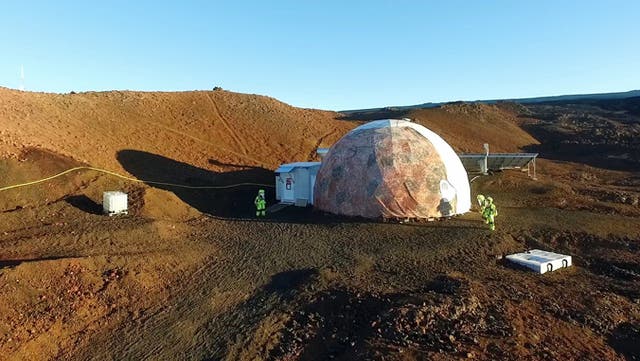 <p>The HI-SEAS dome on the slopes of the Mauna Loa volcano in Hawaii</p>