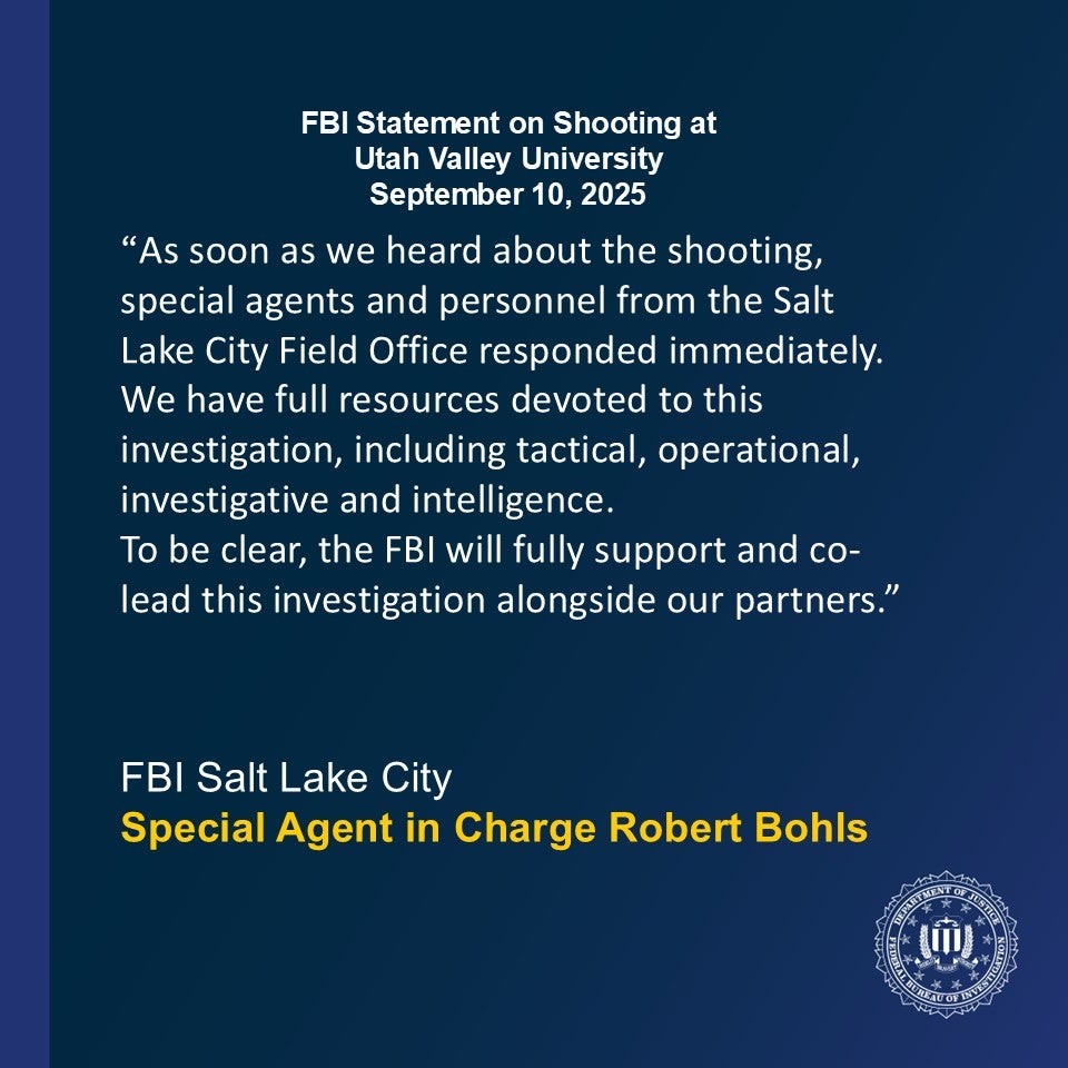 The FBI has urged anyone with information tied to Charlie Kirk's fatal shooting to come forward