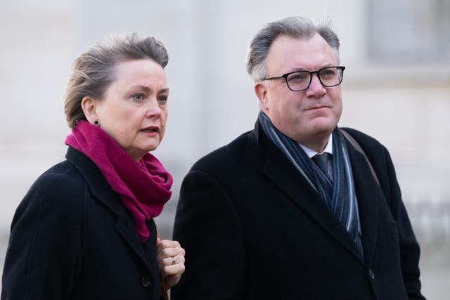 <p>Yvette Cooper and husband Ed Balls</p>