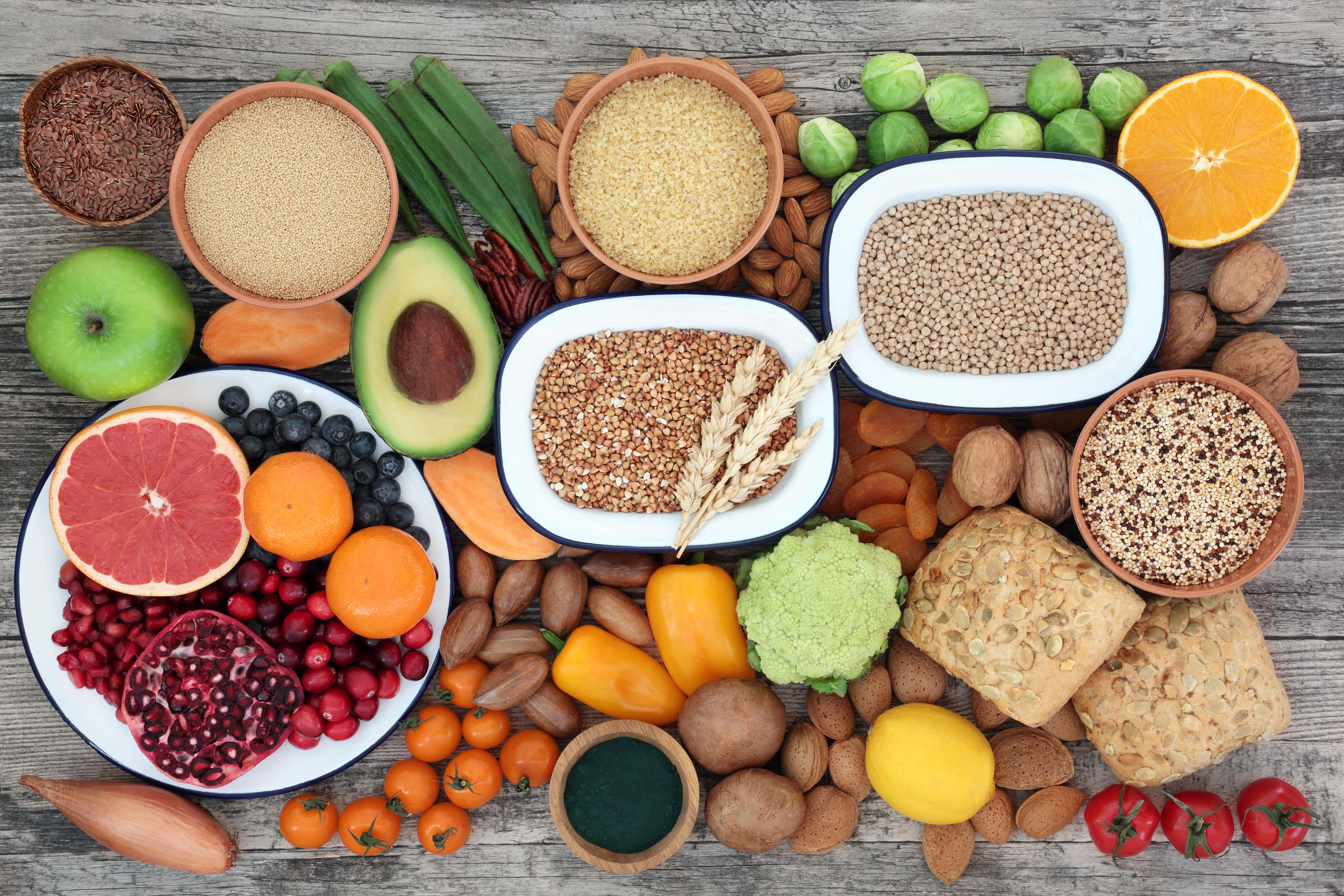 Fruit, vegetables, nuts and wholegrains form part of the planetary health diet
