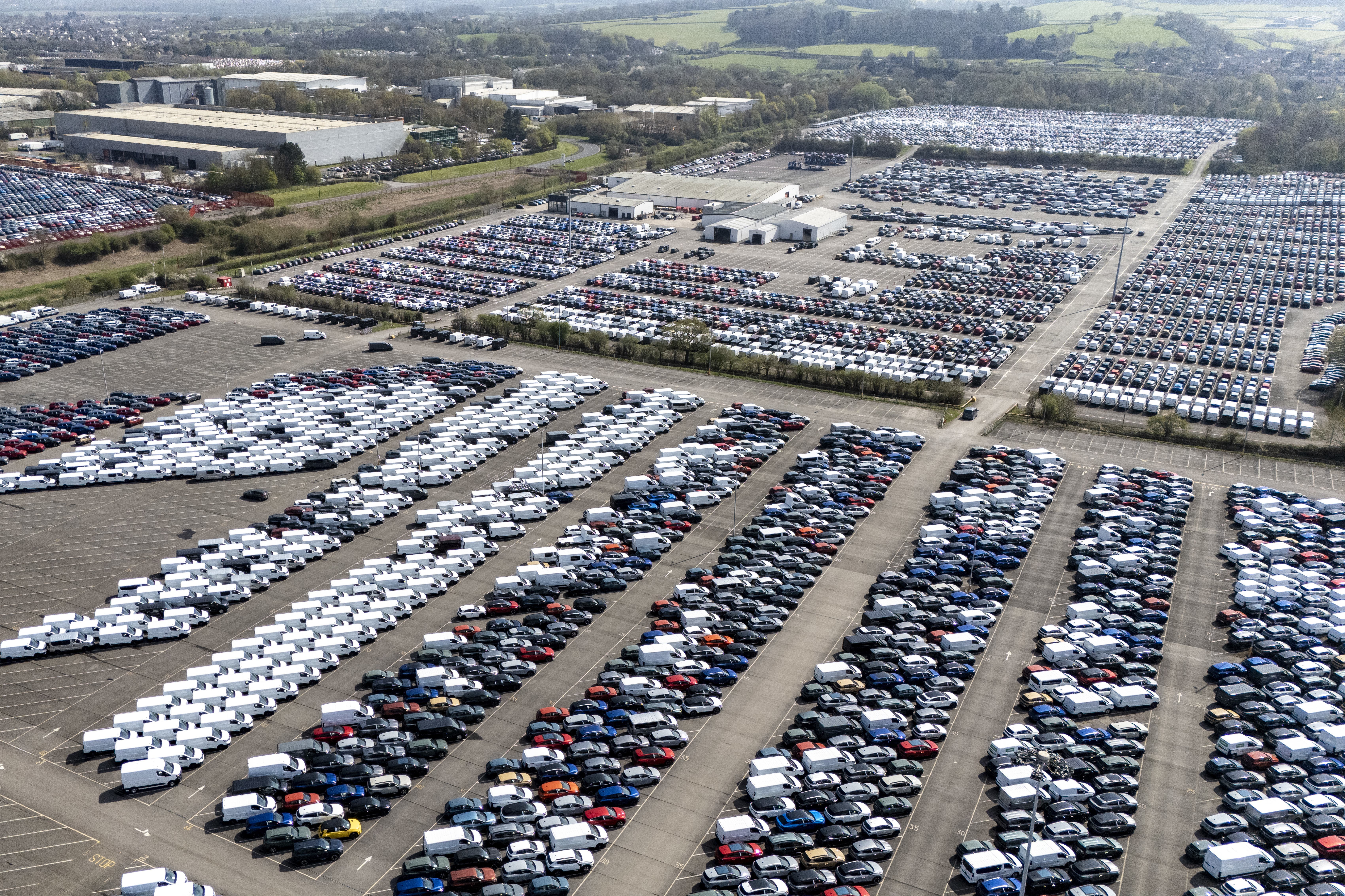 UK exports to the US improved but remained below pre-tariff levels (Ben Birchall/PA)