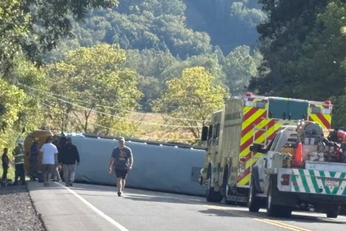 Nine children injured in bus rollover crash in Pennsylvania. Officials have not publicly described what caused the incident