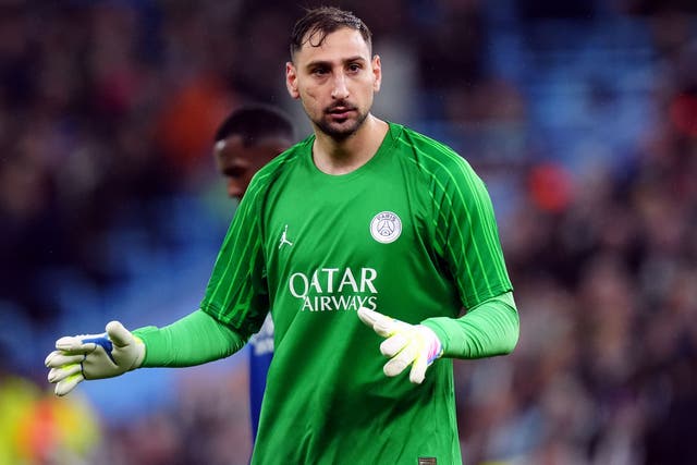 Gianluigi Donnarumma could make his Manchester City debut this weekend (David Dvaies/PA)
