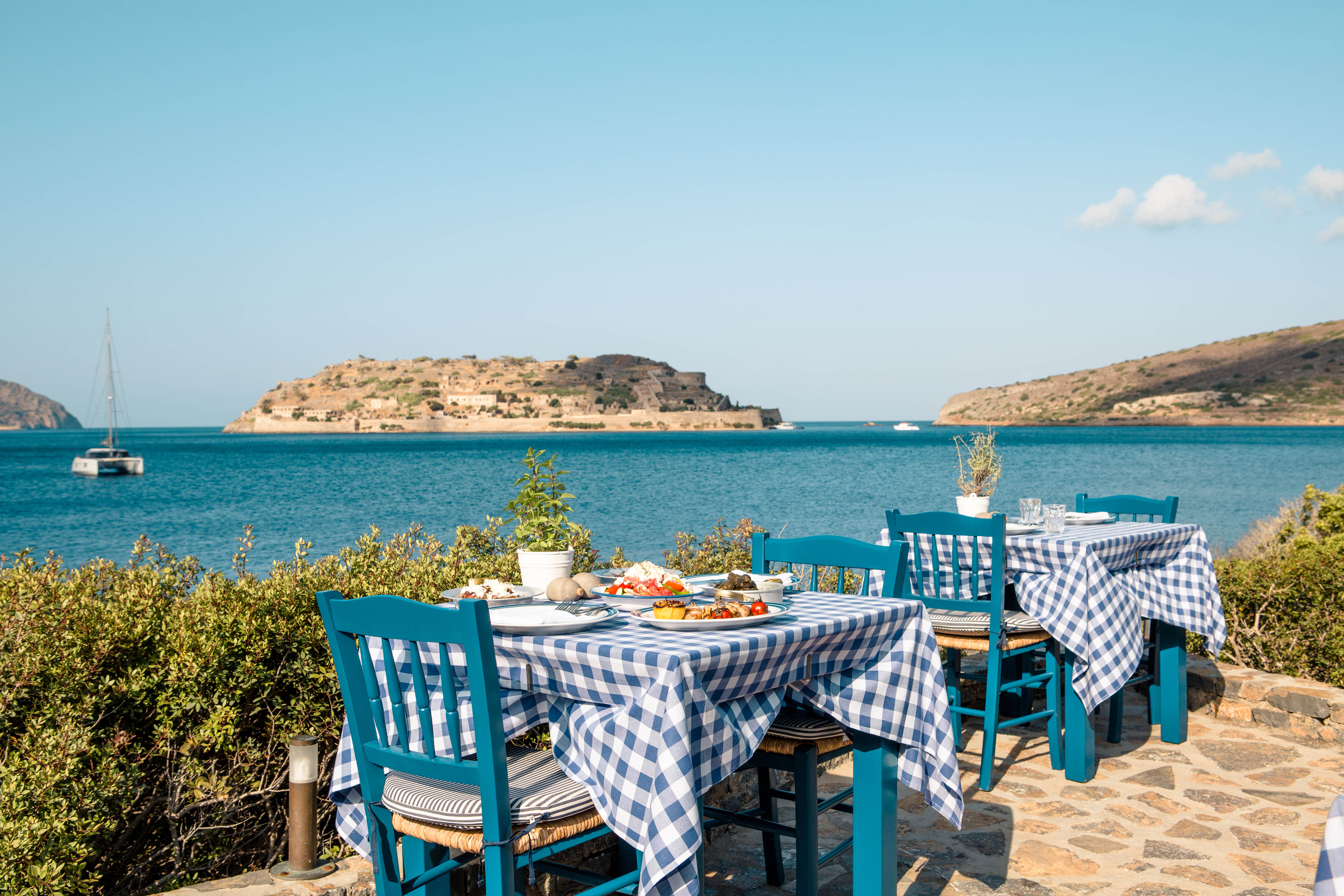 Blue Door offers casual Greek cuisine overlooking the water